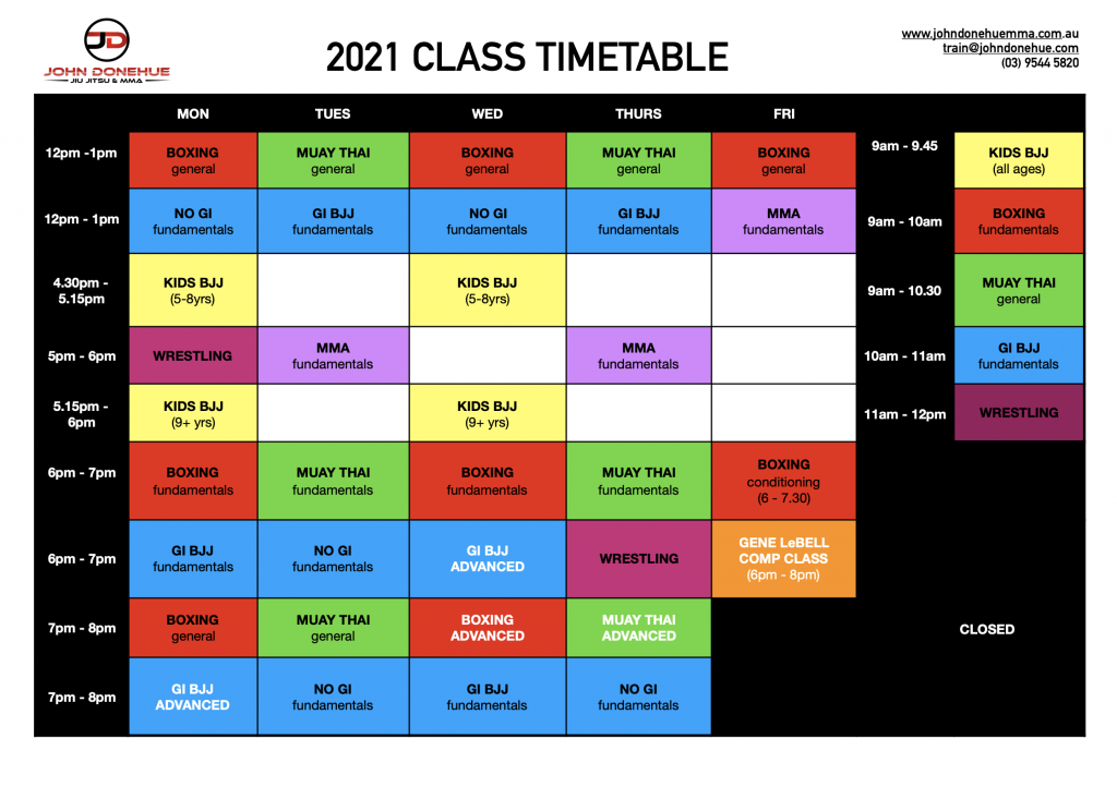 Timetable